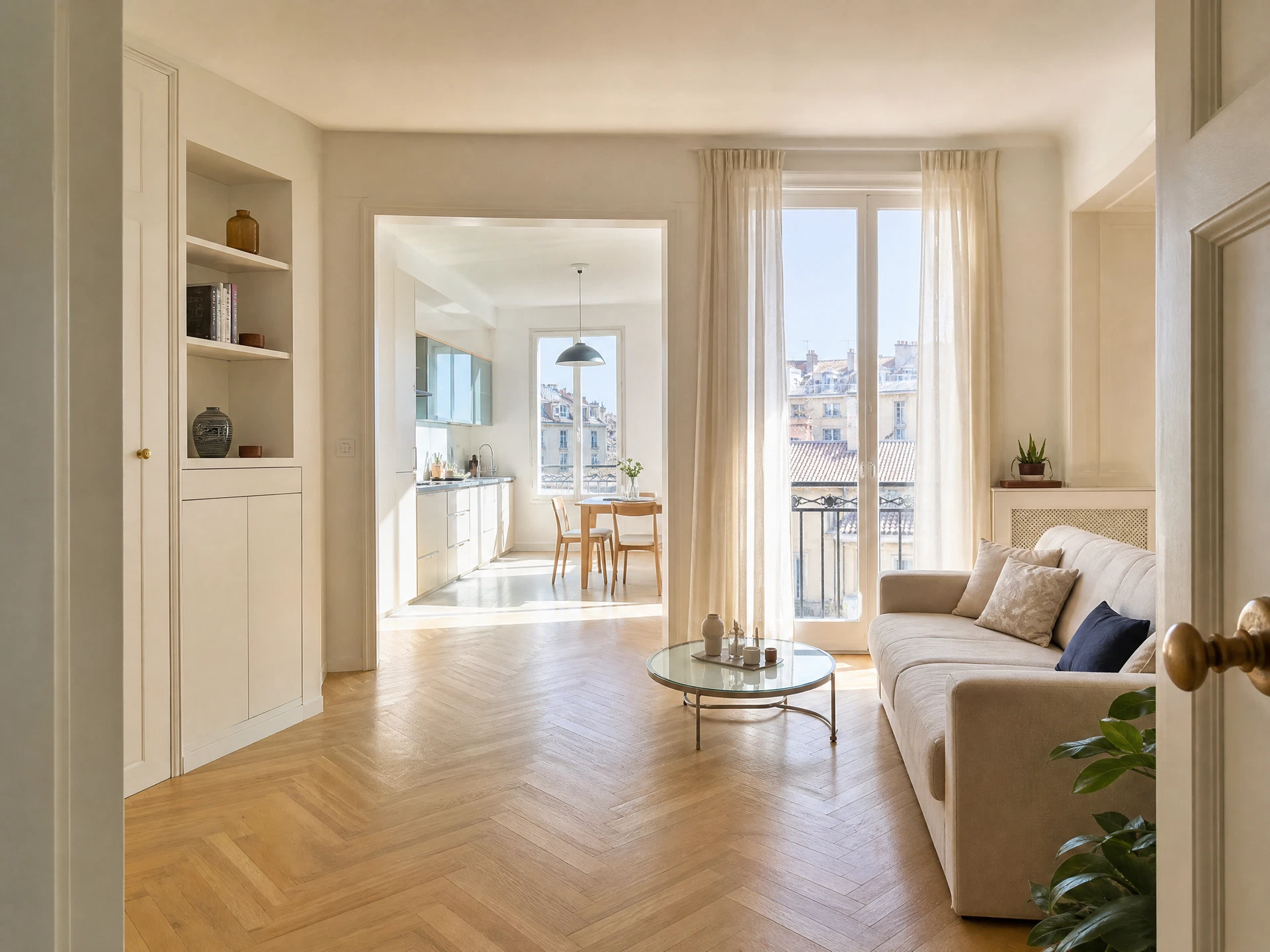 Projection visuelle : pièce de vie après rénovation